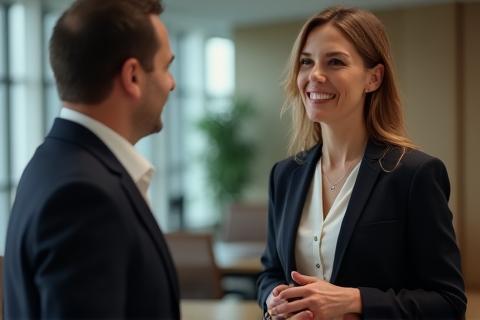 Two people having a clear and effective conversation.